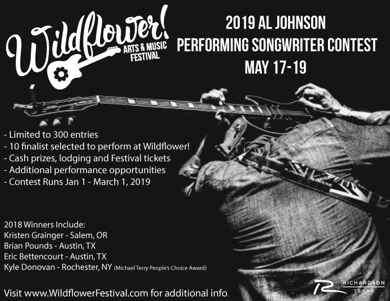 Wildflower! Al Johnson Performing Songwriter Contest 