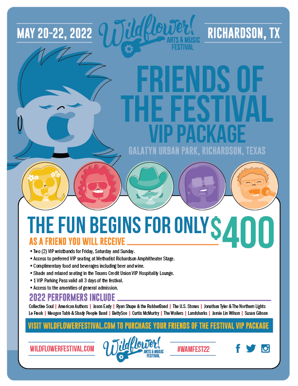 Friends of the Festival VIP Wildflower! Arts & Music Festival in Richardson