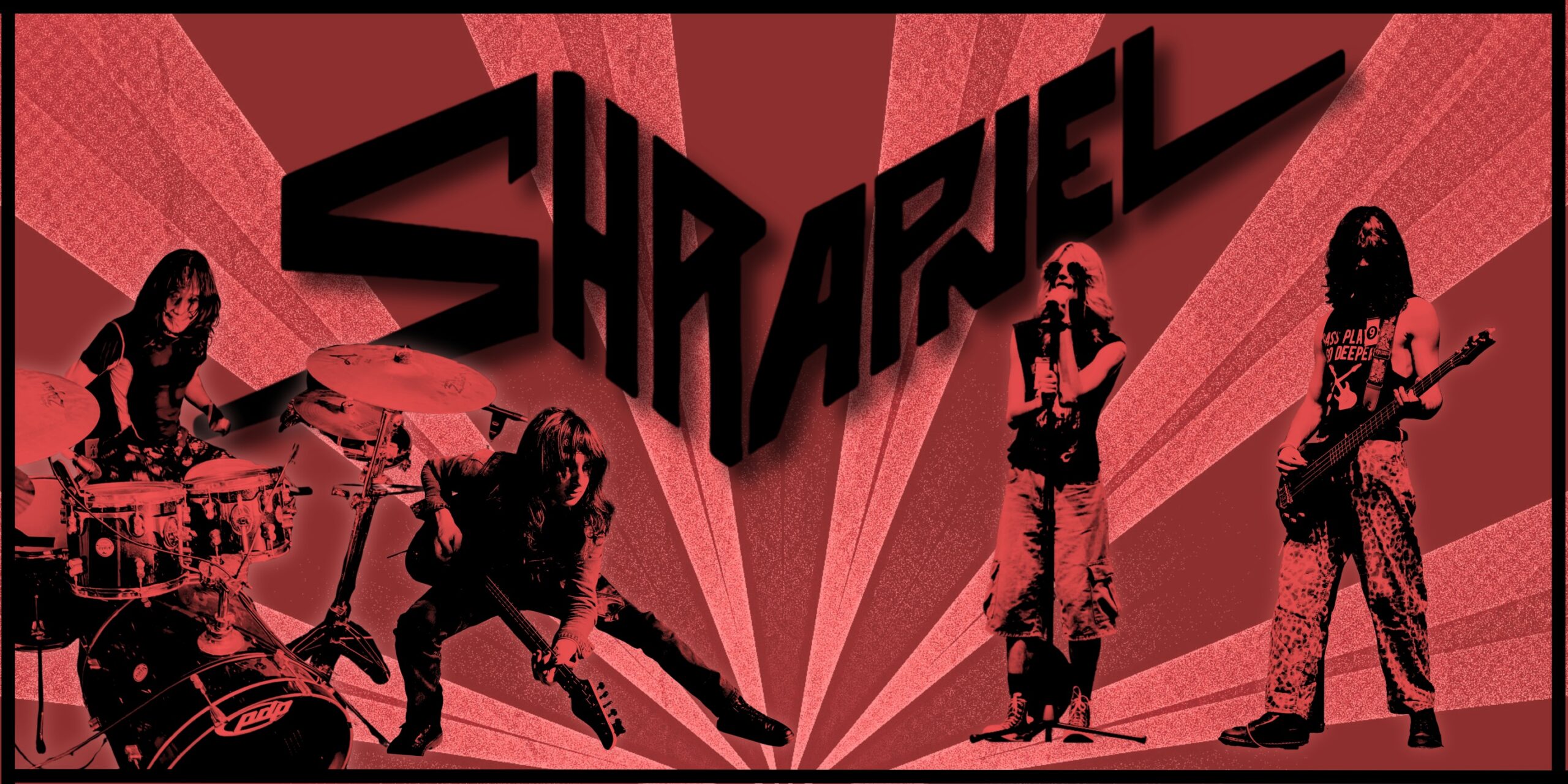 Shrapnel band logo and cover graphic