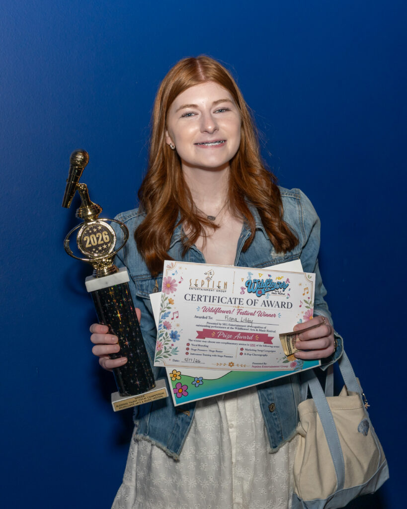 Fiona Libby winner of Wildflower! Budding Talent Vocal Competition Jr. Wildflowers! division
